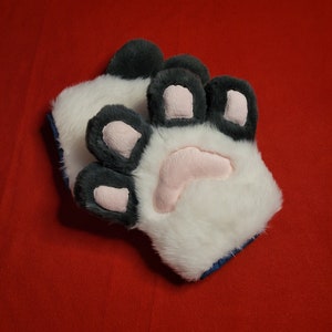 Handpaws - Grey/White Fursuit Paws