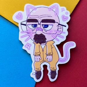 Catboy Walter White Sticker // Funny 3in Waterproof/Weatherproof Sticker