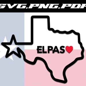 El Paso Love, El Paso Strong  Svg File, Digital Download, Svg File for Cricut, Silhuotte, Clipart, Printable, SVG PNG PDF