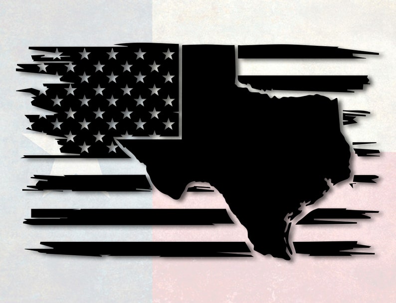 Texas Distressed American Flag Svg Filedigital Downloadsvg File for