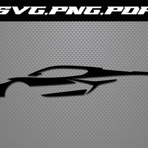 Corvette C8 Silhouette Svg file, vinyl cutting file, cricut, silhouette  SVG PDF PNG