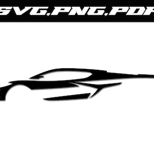 Corvette C8 Silhouette Svg file, vinyl cutting file, cricut, silhouette  SVG PDF PNG