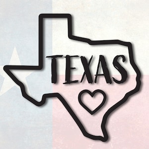 Texas Heart Svg File•Digital Download•Svg File for Cricut•Silhuotte•Clipart•Printable•SVG PNG PDF