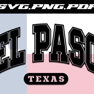 El Paso Sport Block University  Svg File, Digital Download, Svg File for Cricut, Silhuotte, Clipart, Printable, SVG PNG PDF