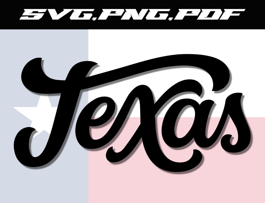 Texas Script Svg File•digital Download•svg File for Cricut•silhuotte ...