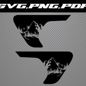 Jeep Mountain and Trees Fender Vent files for Cricut, Silhouette, Cut Files, Digital File SVG PNG PDF