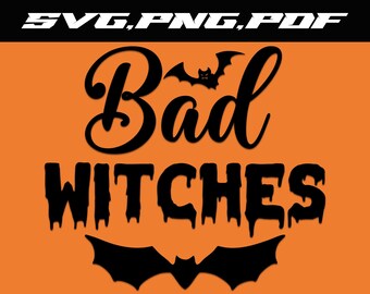 悪い魔女のハロウィーン SVG ファイル•デジタルダウンロード•Cricut 用 SVG ファイル•シルエット•クリップアート•印刷可能•SVG PNG PDF