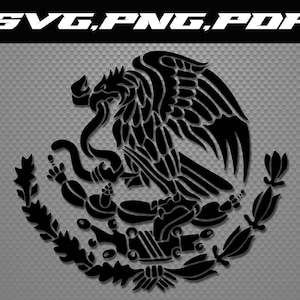 Aguila Mexicana Mexico Eagle Svg File•Digital Download•Svg File for Cricut•Silhuotte•Clipart•Printable•SVG PNG PDF