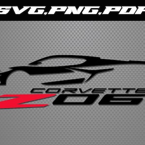 Z06 Corvette C8 Silhouette Svg file, vinyl cutting file, cricut, silhouette  SVG PDF PNG