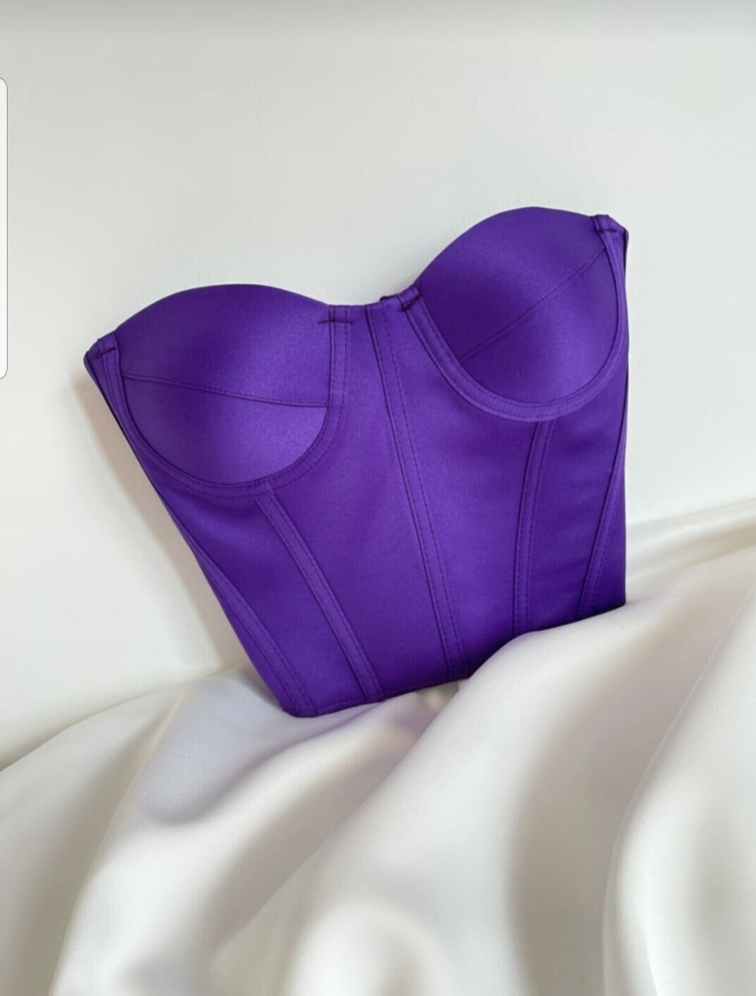Purple cheap bustier top