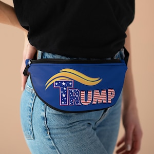 Trump Fanny Pack, American Flag Waist Bag for Trump Supporters, Political Gift, Patriotic Accessory, USA Flag Belt Bag, Election Merchandise