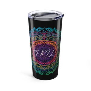 Vaso Mandala FML: Taza de viaje de acero inoxidable con aislamiento de 20 oz