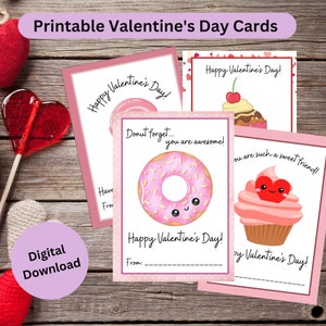 Einfache und süße Valentinstagskarte | Valentinstag Karte | Druckbare rosa Valentinstag Karte | Süße Kinder Valentinstag Karte