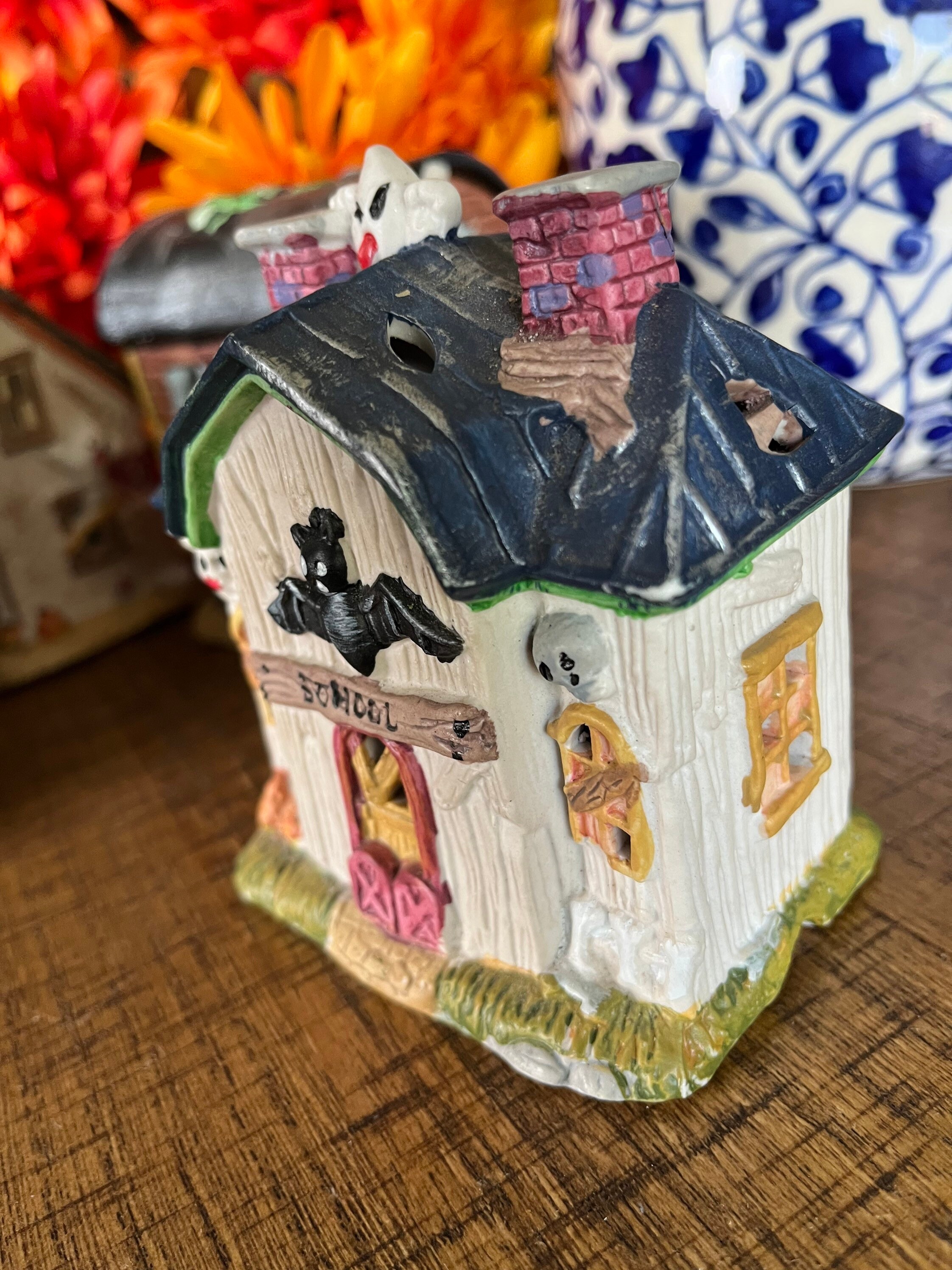 Halloweentown Set of Five Haunted Houses Halloween Ceramic Set Etsy