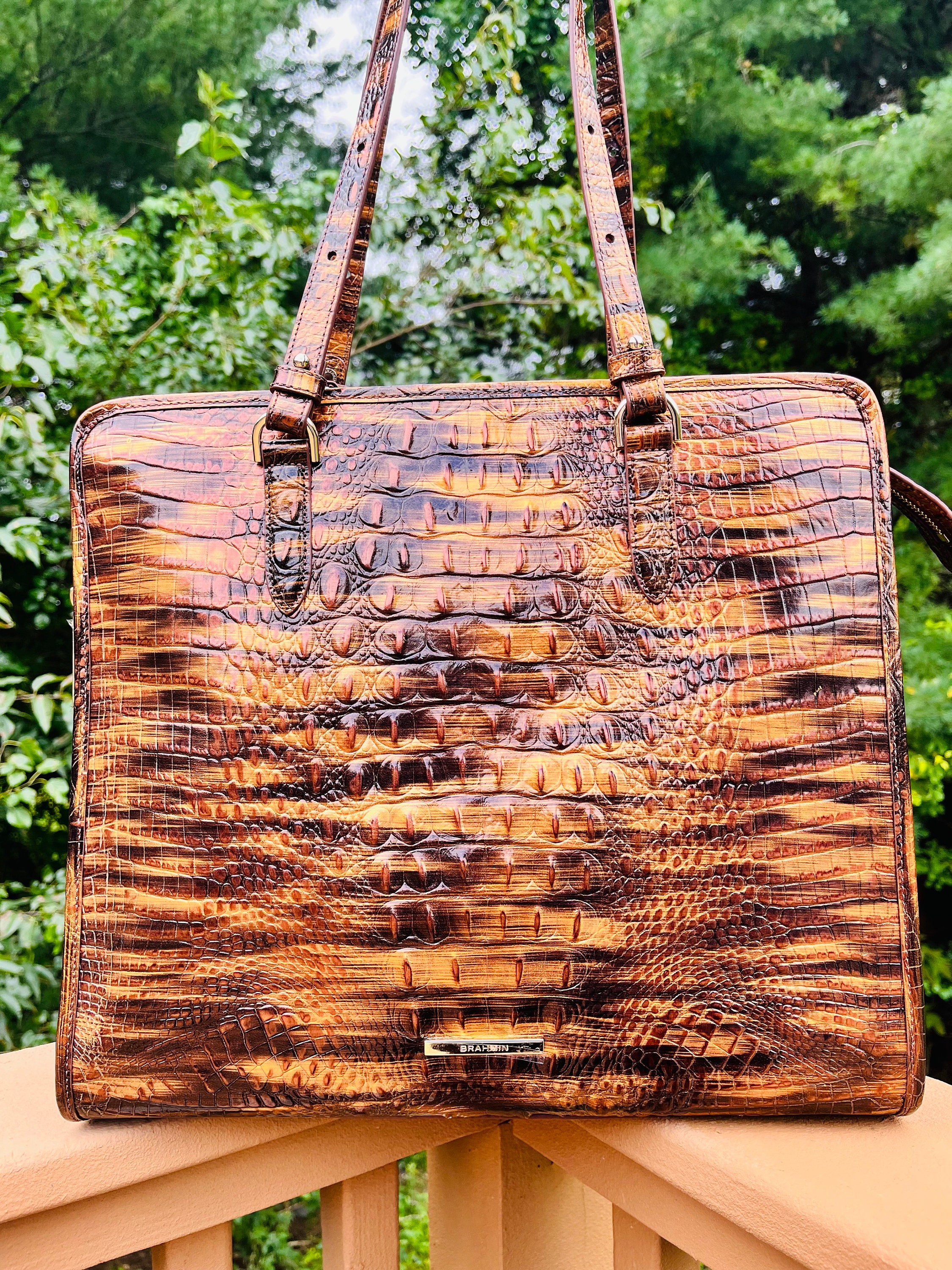 Brahmin Tia Tigers Eye Tote Bag XL Melbourne 