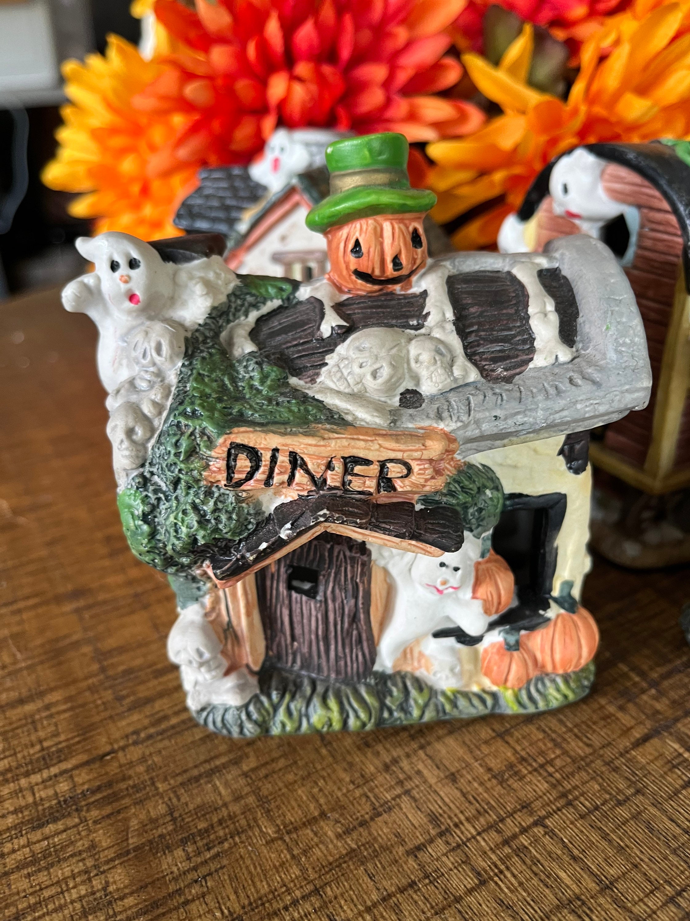 Halloweentown Set of Five Haunted Houses Halloween Ceramic Set Etsy