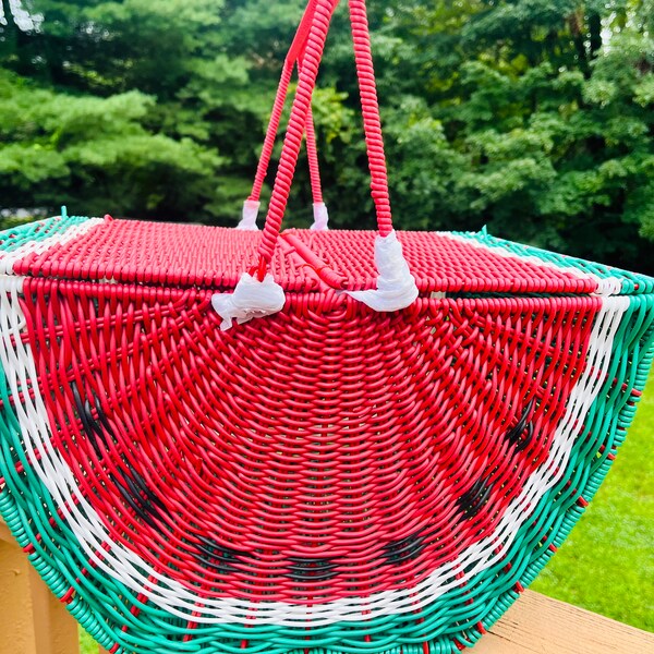 Watermelon Picnic Basket Etsy