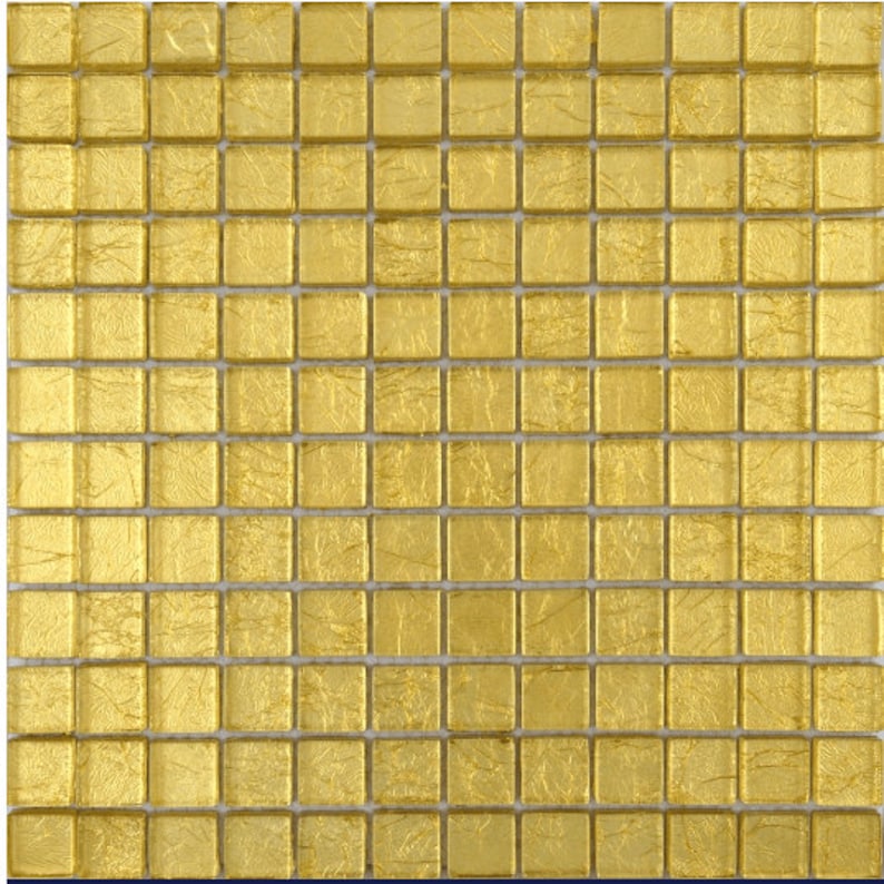 Crédence murale en mosaïque de verre Gold Midas image 3