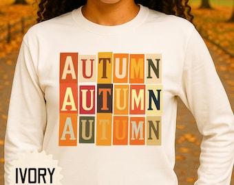 Vintage Fall Graphic Tee: Retro Long Sleeve Shirt, Unisex Long Sleeve Tee, Autumn Short Sleeve Tee Youth Sizes
