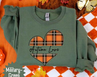 Autumn Love Shirt, Fall Sweatshirt, Cozy Fall Sweatshirt, Fall Graphic Shirt for Women, Unisex Autumn Crewneck, Thanksgiving Shirt Gift Idea
