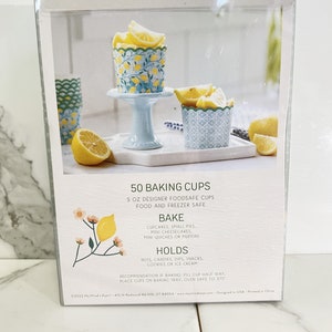 NEW Lemon and Floral Baking Cups 50 Count image 2