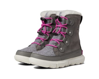 NEW Size 10 Kids Waterproof Explorer Faux Fur Lined Boot - Quarry Bright Lavender
