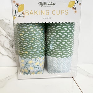 NEW Lemon and Floral Baking Cups - 50 Count