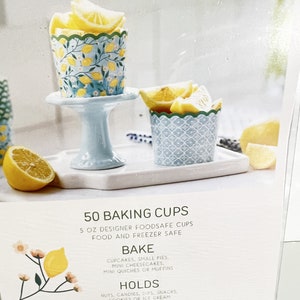 NEW Lemon and Floral Baking Cups 50 Count image 5