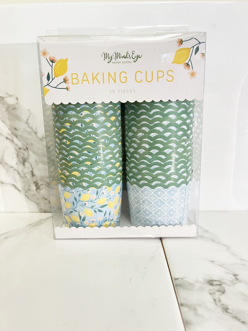 NEW Lemon and Floral Baking Cups 50 Count image 4