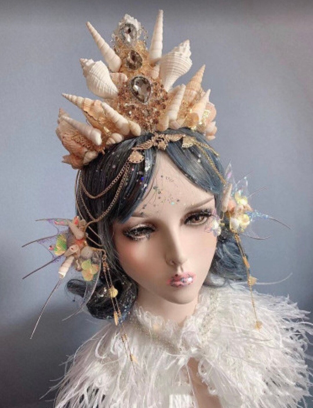 Mermaid Crown Beach Shell Crown Sea Princess Ocean Crown Etsy
