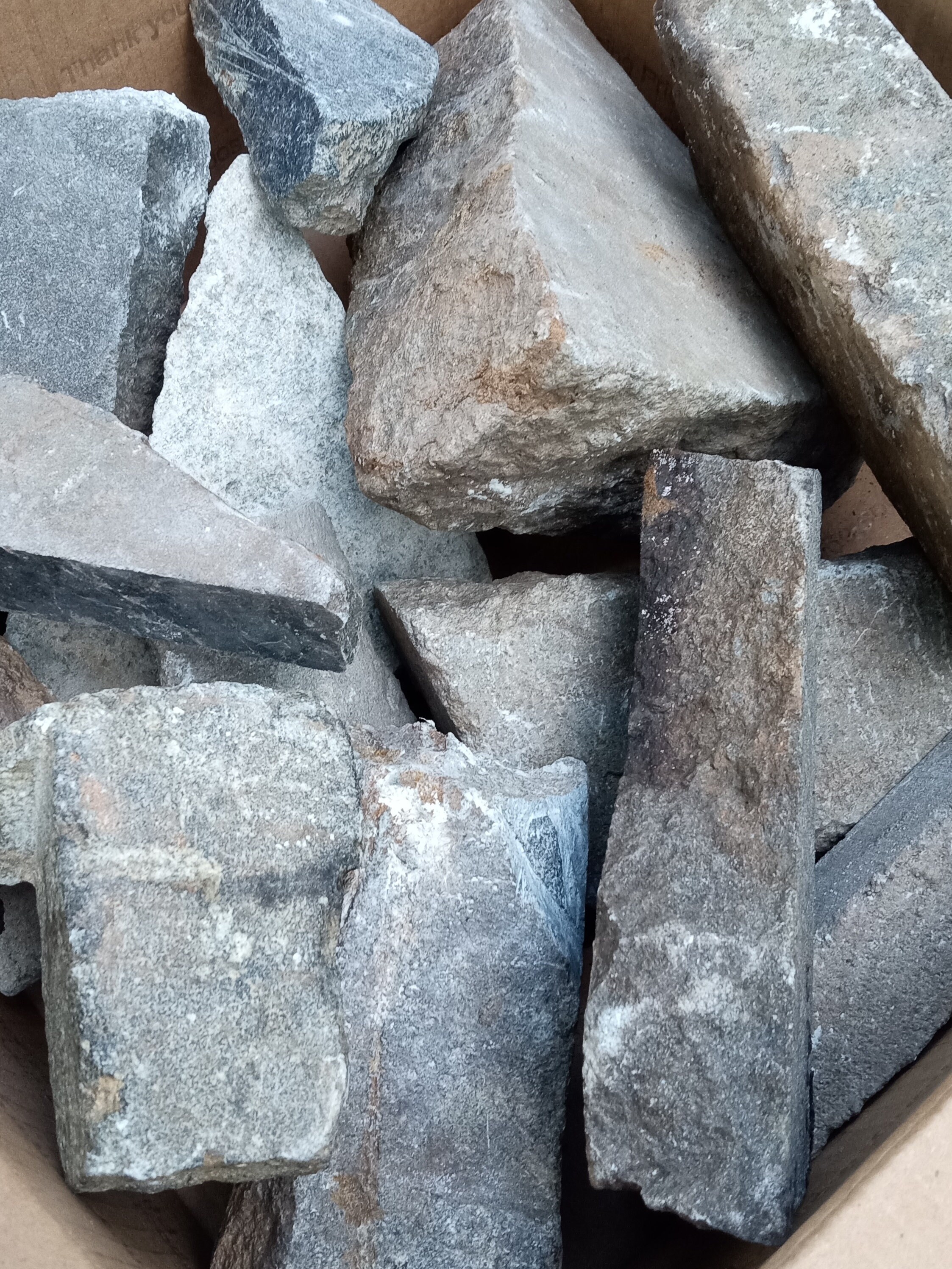 20lbs Virginia Soapstone Steatite Box of Assorted Pieces for Carving