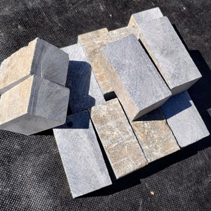 12 pcs Soapstone Set 2.5"x1.5"x1.5" blocks blanks raw virginia steatite pipestone carving and sculpture, beads, pipes, garden, etc