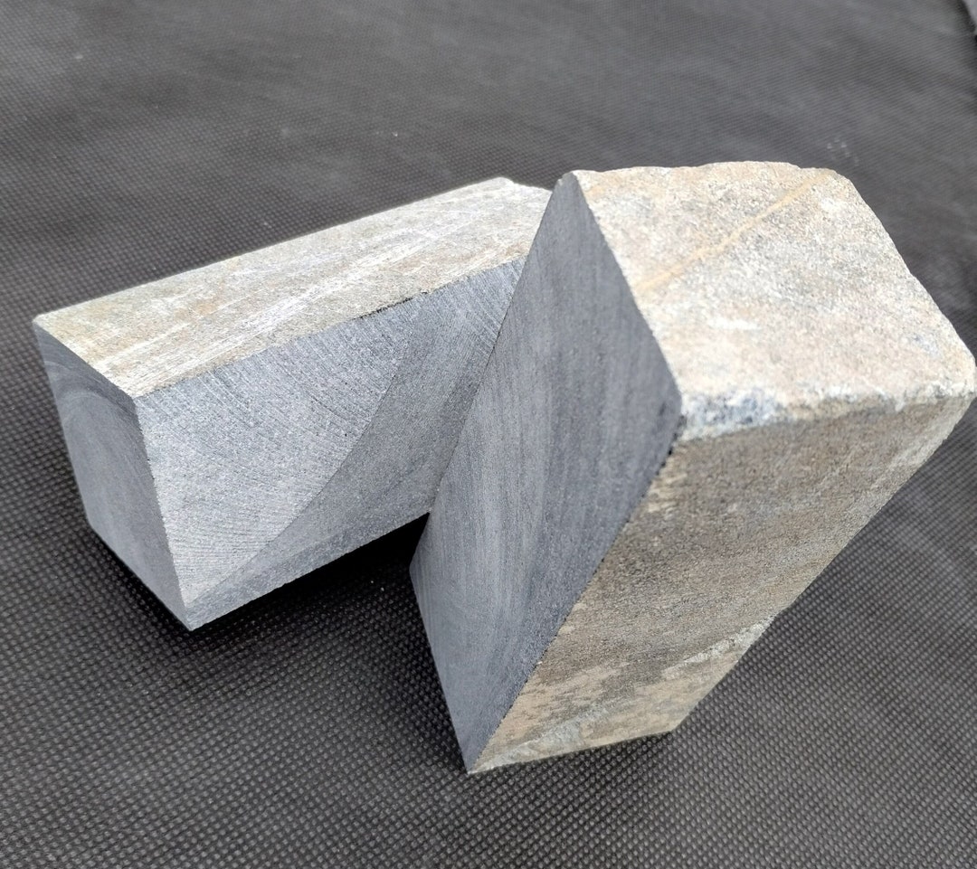 Soapstone Set 2 Pcs 5x2x2 Blocks Blanks Raw Virginia Steatite Pipestone