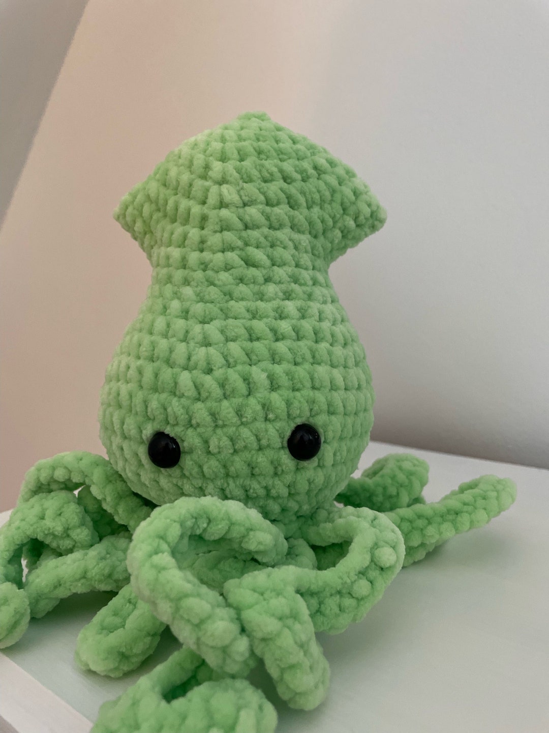 Crochet Squid Plushie Amigurumi Plushie Etsy