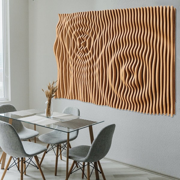3D Parametric Wall Art | Handcrafted Large Wall Hangings | Wave Wall Décor | Sound proof acoustic panels| Living room decorations