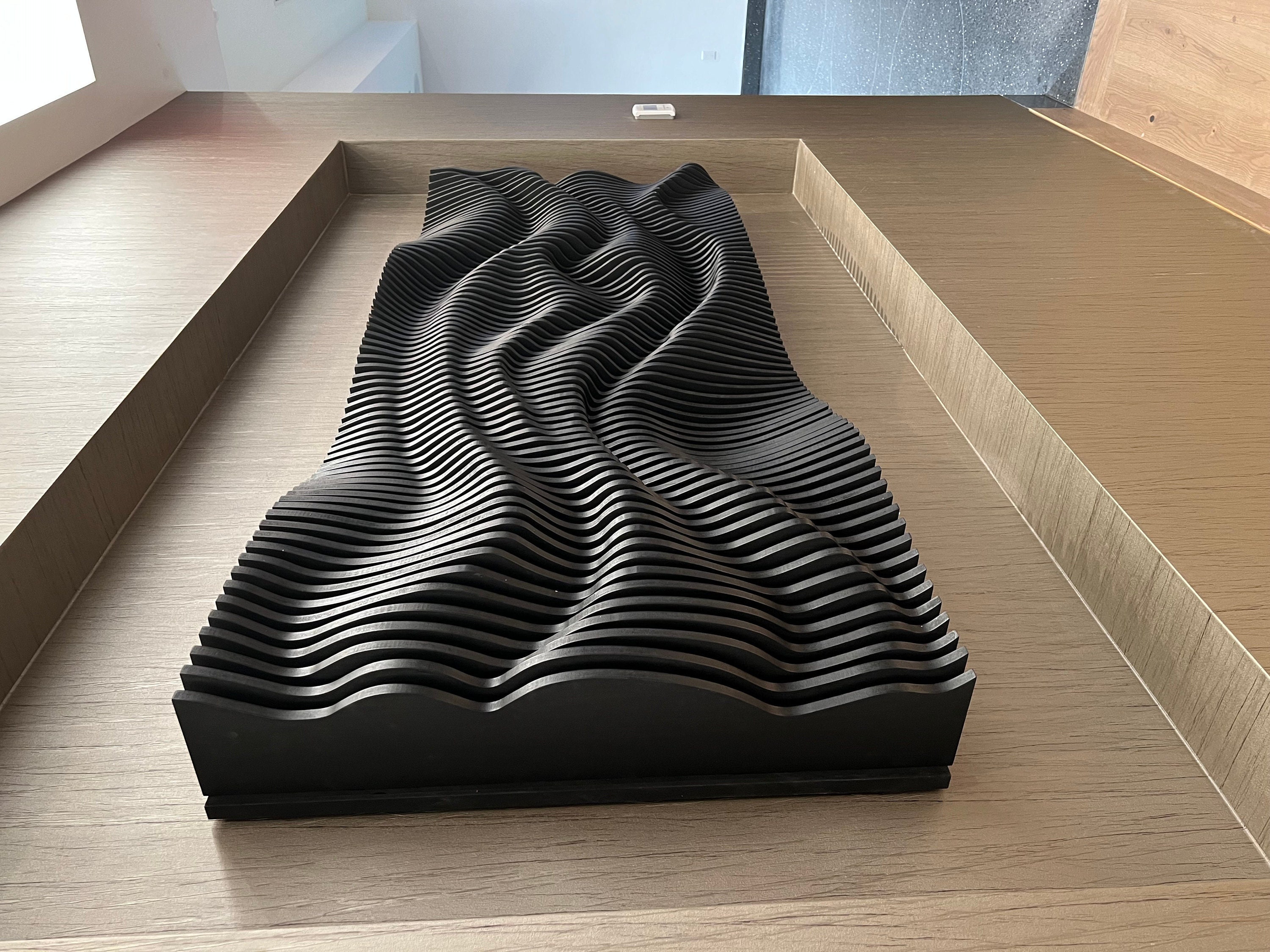 3D Acoustic Wood Wall Art: Parametric Sculpture, Large Wall Hanging - Etsy