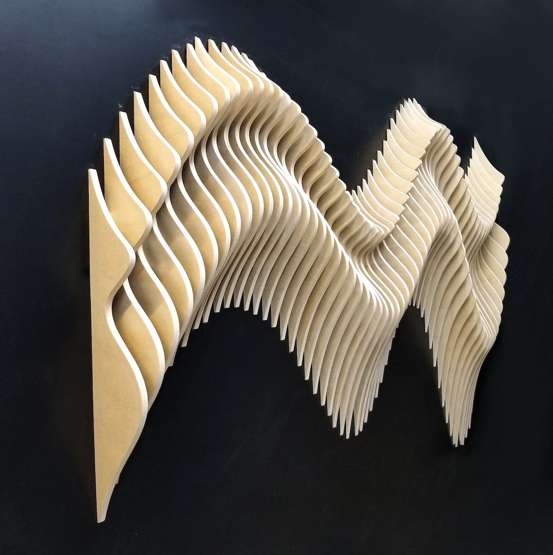 Handcrafted Parametric Wood Wall Art 3D Large Wall Hangings Etsy