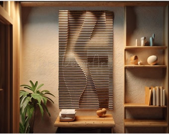 Decoración paramétrica de nuevo diseño, paneles acústicos, tapices de pared/arte de pared de madera, decoraciones para sala de estar y oficina