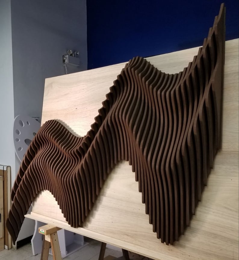 Handcrafted Parametric Wood Wall Art 3D Large Wall Hangings Etsy