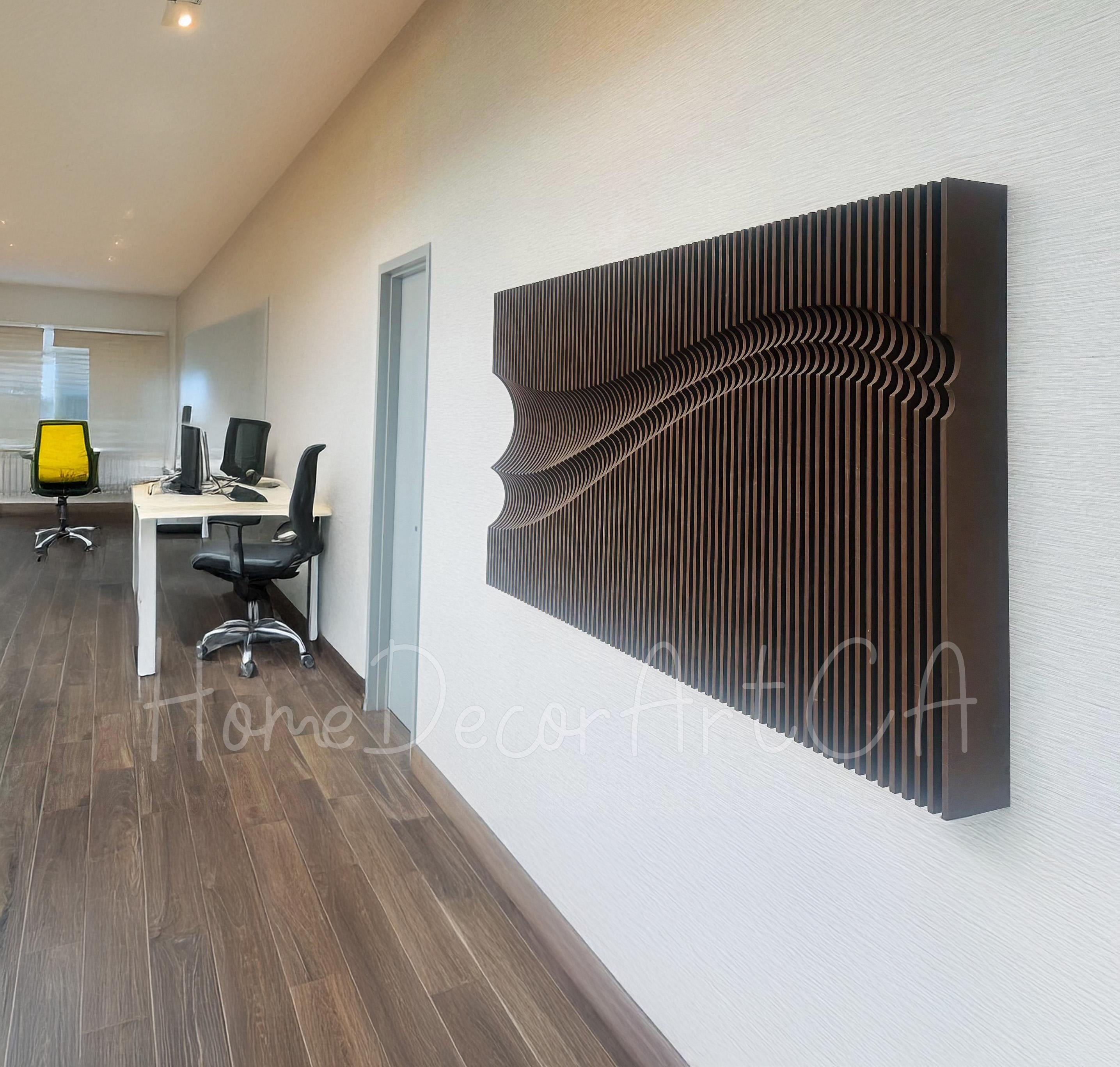 Parametric Wall Decor | 3D Acoustic Panel | Handcrafted Large Wall Art ...