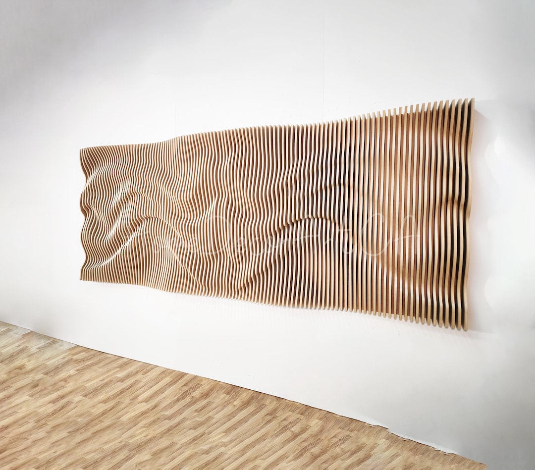 Extra Large Parametric Wall Art: Modern Wood Room Decor - Etsy