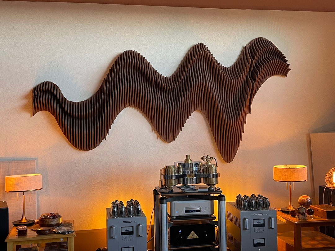 Parametric Wood Wall Art 3D Large Wall Hangings Soundproof Living Room