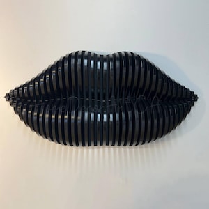 Parametric lips, 3D Wall Art | Large Lips Wall Hangings | Acrylic and wood Wall Décor |Gym Salon cool lips decorations