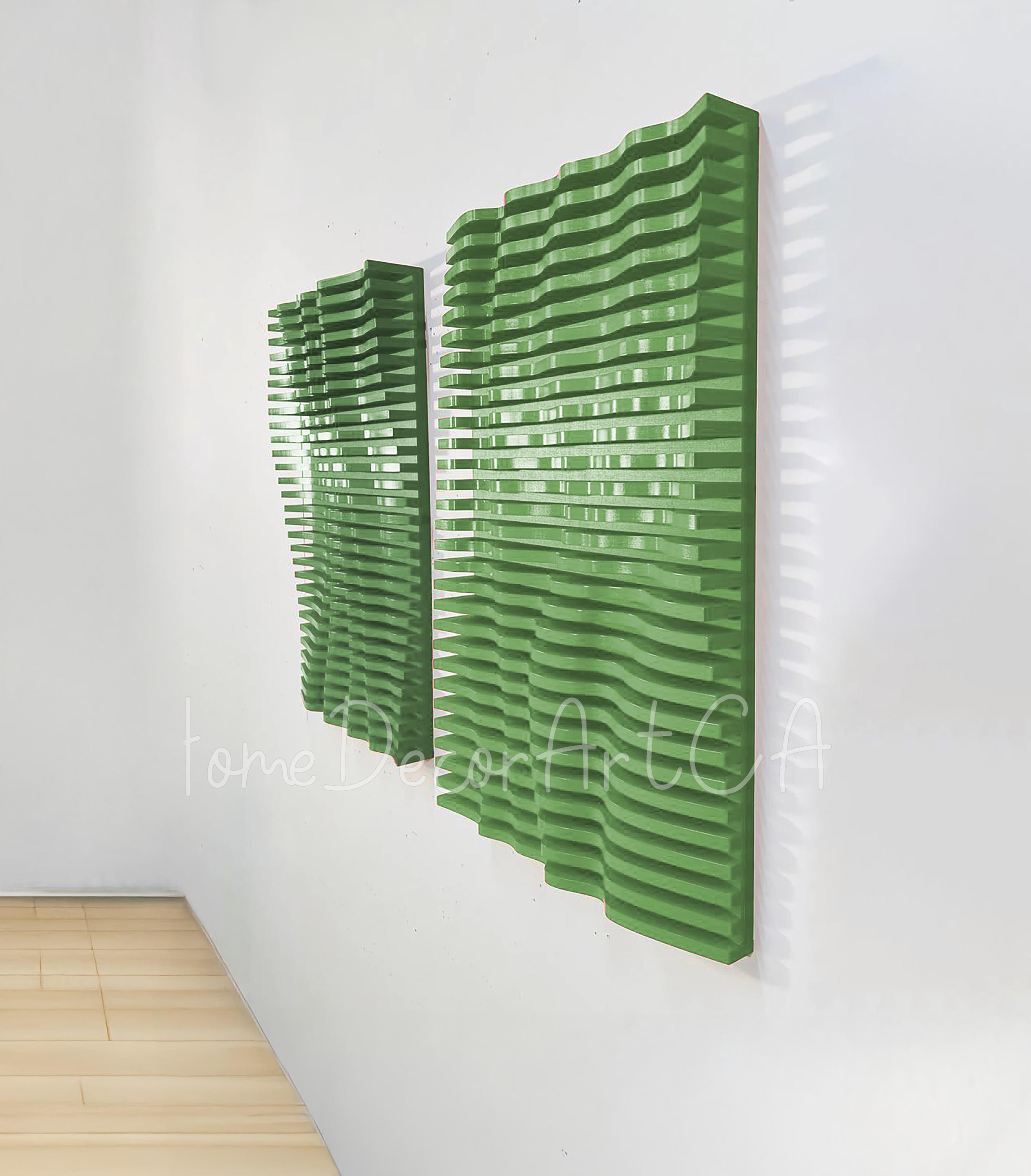 Set of Two Panels, 3D Parametric Wood Wall Art Decor - Etsy