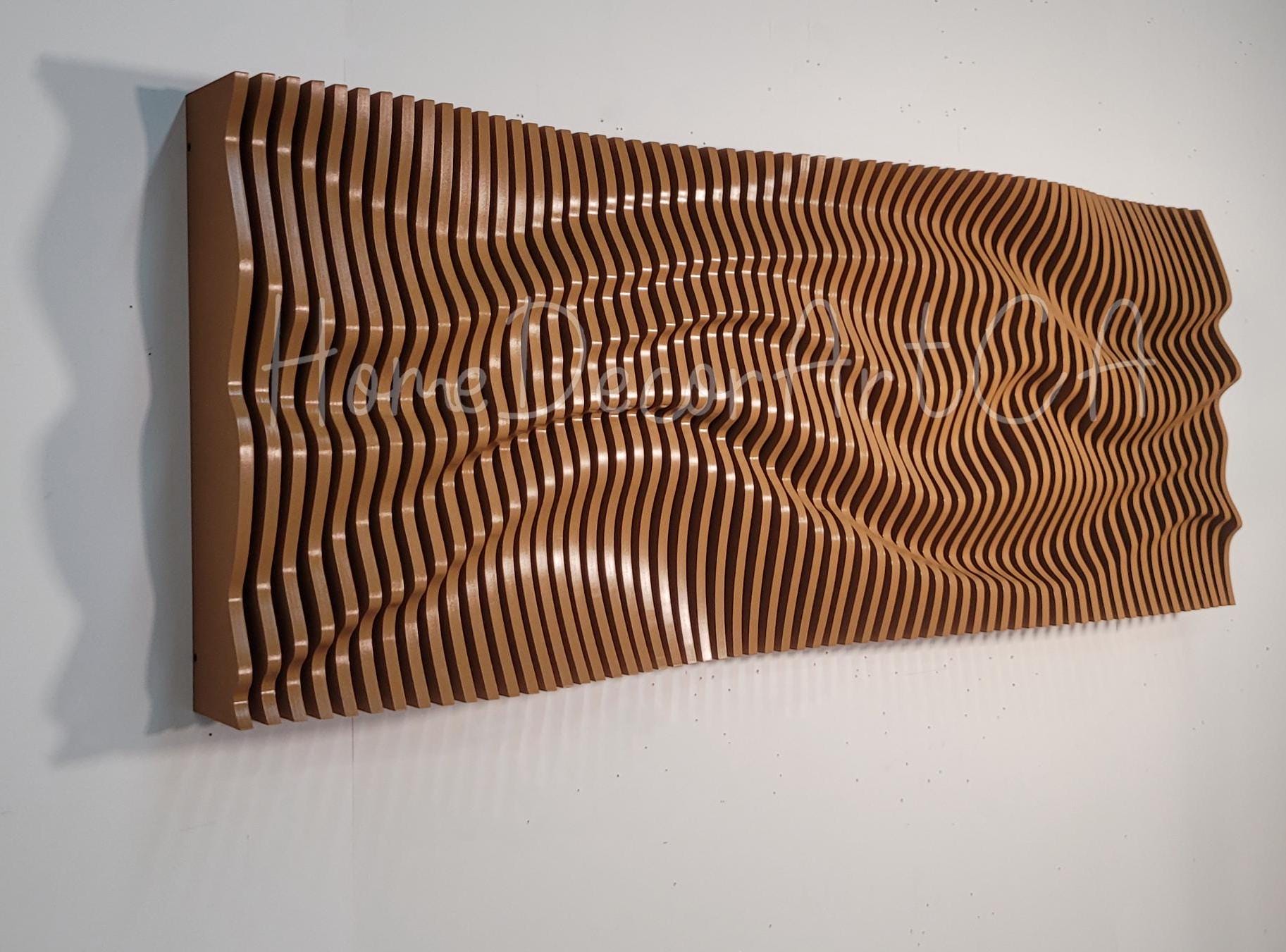 Handcrafted Parametric 3D Acoustic Panel: Large Wood Wall Art for ...