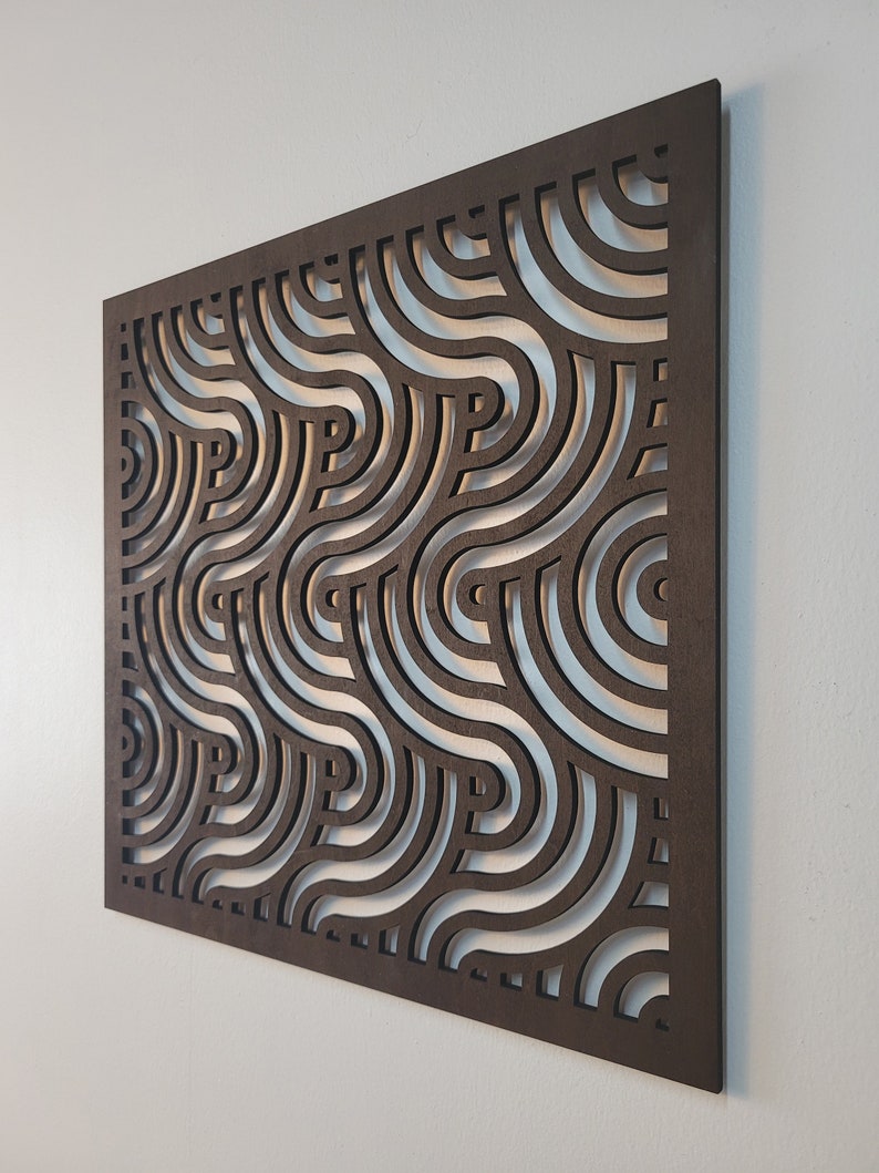 Wooden Wall Decor Set of Three Modern Geometric Wood Wall Etsy Canada