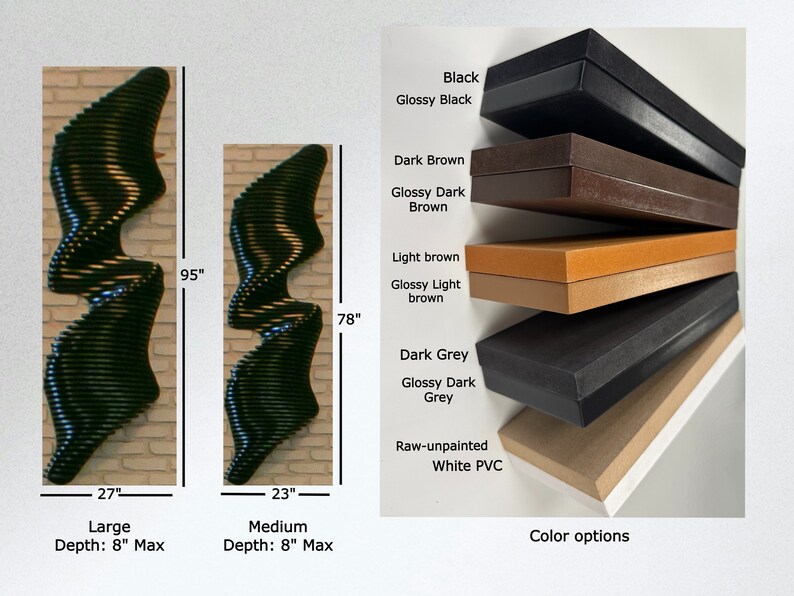 Modern Parametric 3D Wooden Wall Art – Vertical Large Home Decor - Etsy