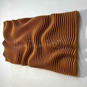 Parametric Wall Art | NEW DESIGN Wall sculpture | Handcrafted Large Wall Hangings | 3D Acoustic Panel  Wood Wall Décor | Livingroom decor