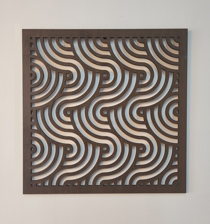 Wooden Wall Decor Set of Three Modern Geometric Wood Wall Etsy Canada