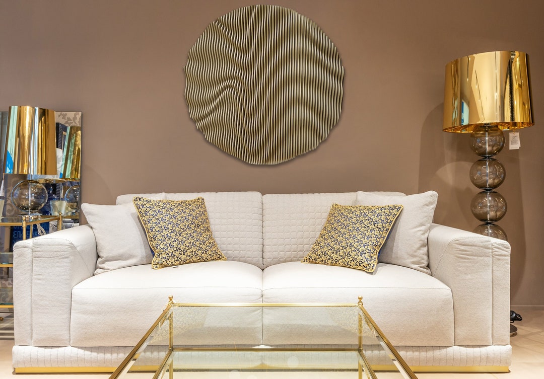 Round Parametric Wall Art 3D Circle Wall Decor Handcrafted Large Wall